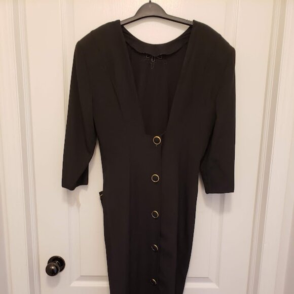 Vintage Black Pencil Dress - Picture 2 of 13